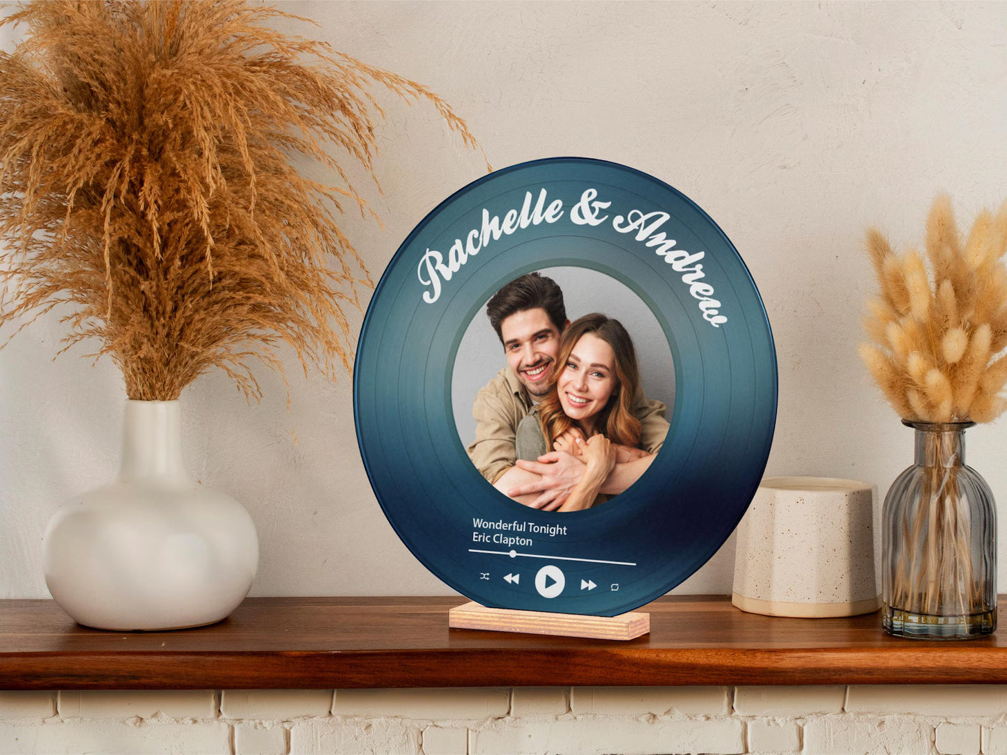 Personalized Vinyl Record with Photo - Acrylic Song Plaque