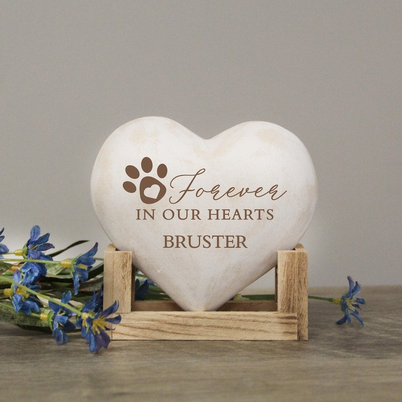 Forever in Our Heart Remembrance Gift, Dog Memorial Plaque