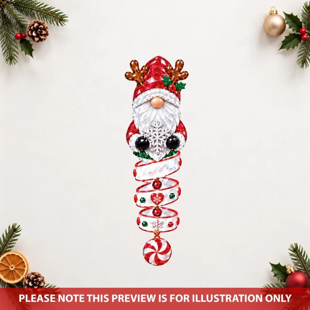 Crystal Gnome Christmas - Personalized Custom Shape Mica Ornament - Christmas Gift For Kids, Family