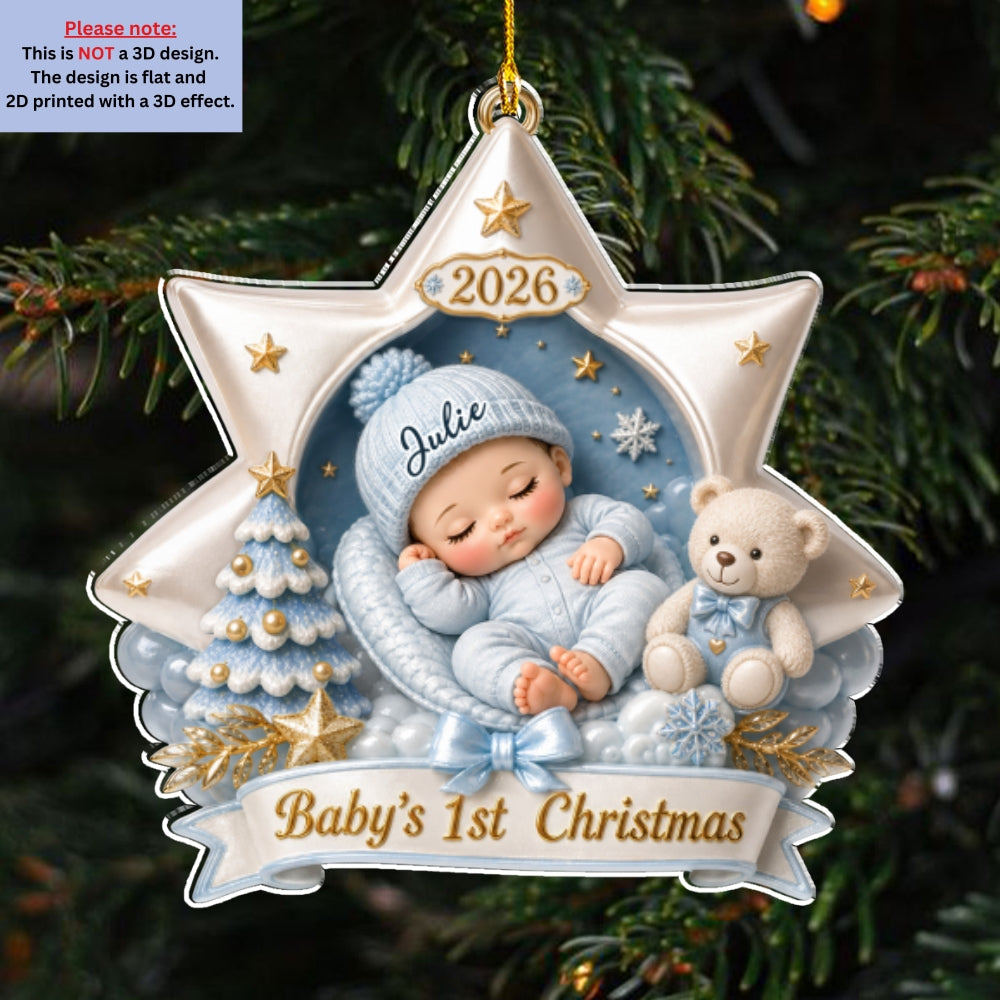 Born For Christmas Magic - Personalized 3D Effect Acrylic Ornament