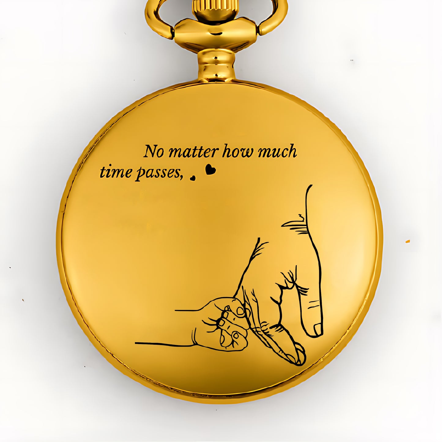 Father's Day Gifts, How Much Time Passes, I Will Always Be Your Little Girl - Personalized Pocket Watch - Gift For Dad