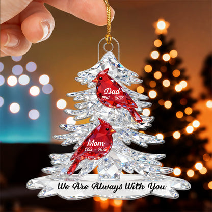 Cardinals Memorial - Personalized Acrylic Ornament - Remembrance Gift, Sympathy Gift For Whole Family, Extended Family