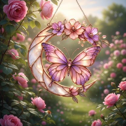 Personalized Butterfly Moon Suncatcher