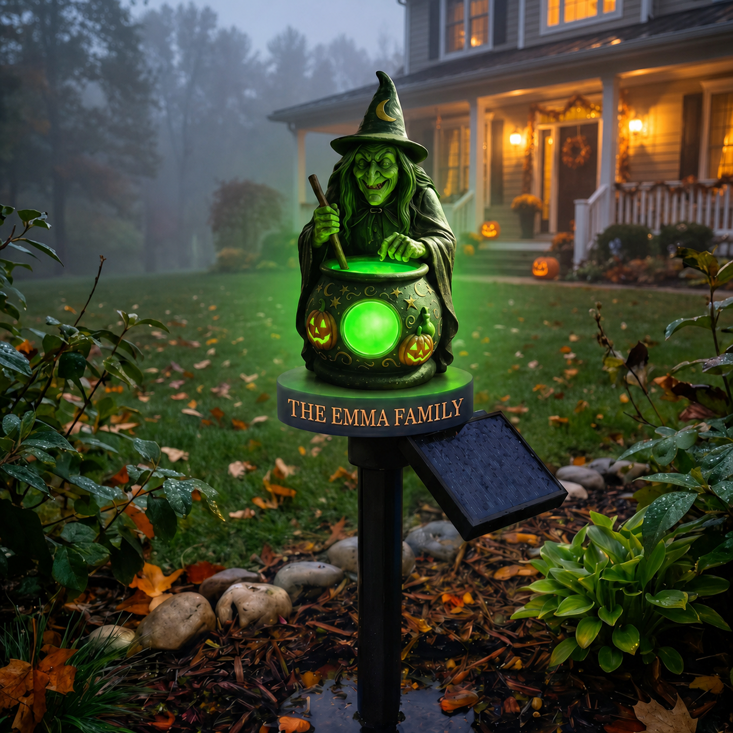 🎃Personalized Halloween Solar Garden Stake Lights - Sentimental Personalized Halloween Gift For The Whole Family