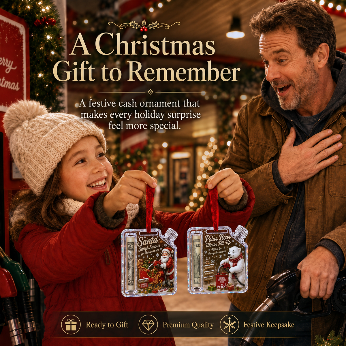 🎄Christmas Fuel-Up Cash Gift Ornament (Buy 4 get 1 free)