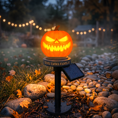 🎃Personalized Halloween Solar Garden Stake Lights - Sentimental Personalized Halloween Gift For The Whole Family