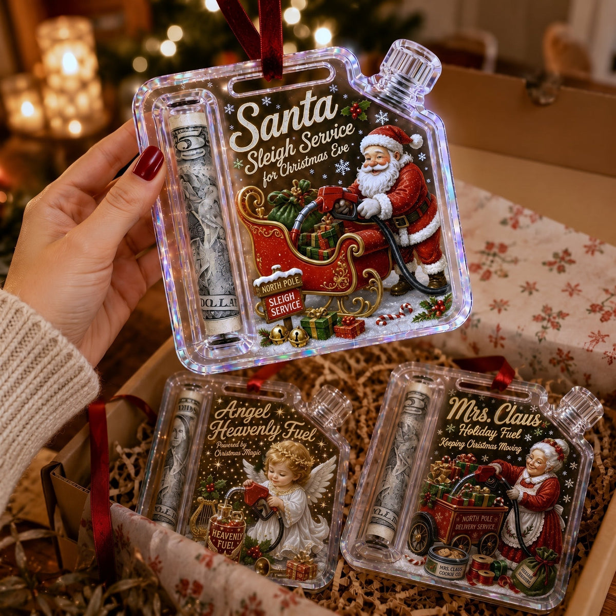 🎄Christmas Fuel-Up Cash Gift Ornament (Buy 4 get 1 free)