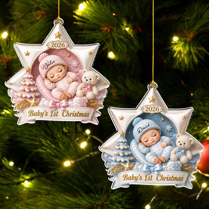 Born For Christmas Magic - Personalized 3D Effect Acrylic Ornament