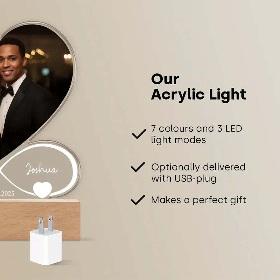 Personalized Acrylic Light "Forever"