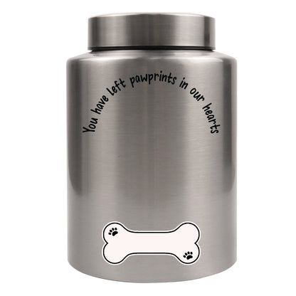 Custom Dog Urn for Ashes with Arch Photo-Personalized Pet Cremation Urn,Stainless Steel Large Pet Ashes Jar