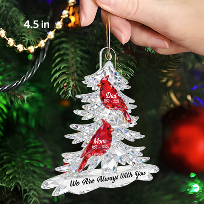 Cardinals Memorial - Personalized Acrylic Ornament - Remembrance Gift, Sympathy Gift For Whole Family, Extended Family