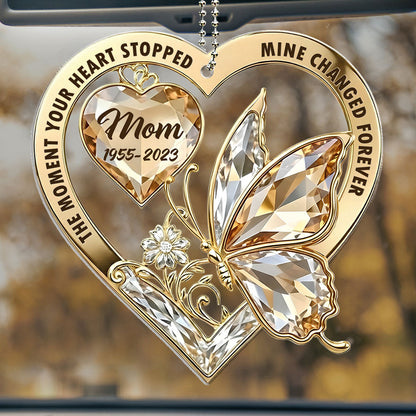 The Moment My Heart Changed Forever - Personalized Custom Car Ornament