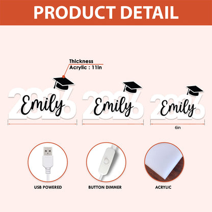 Class Of 2026 Graduation - Personalized Light Box - Graduation Gift, Graduation Keepsake, Decoration