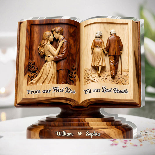 Eternal Pages Our Story - Personalized Custom Shaped Acrylic Plaque