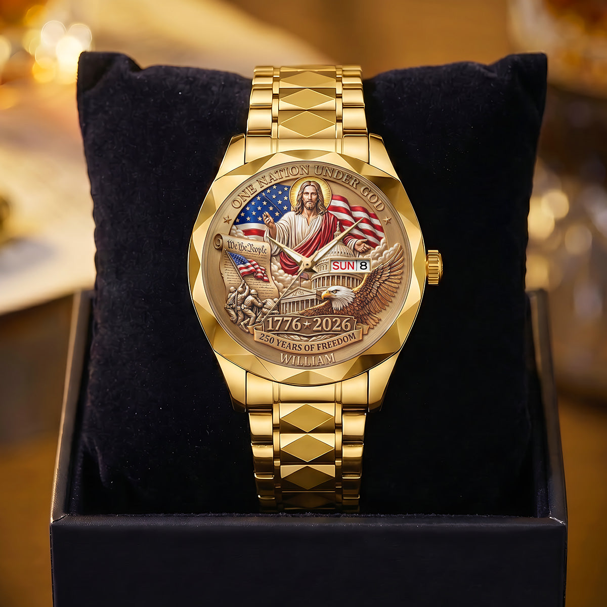 One Nation Under God | Personalized Men's Wrist Watch
