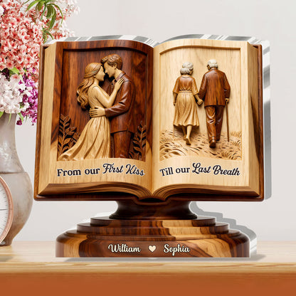 Eternal Pages Our Story - Personalized Custom Shaped Acrylic Plaque