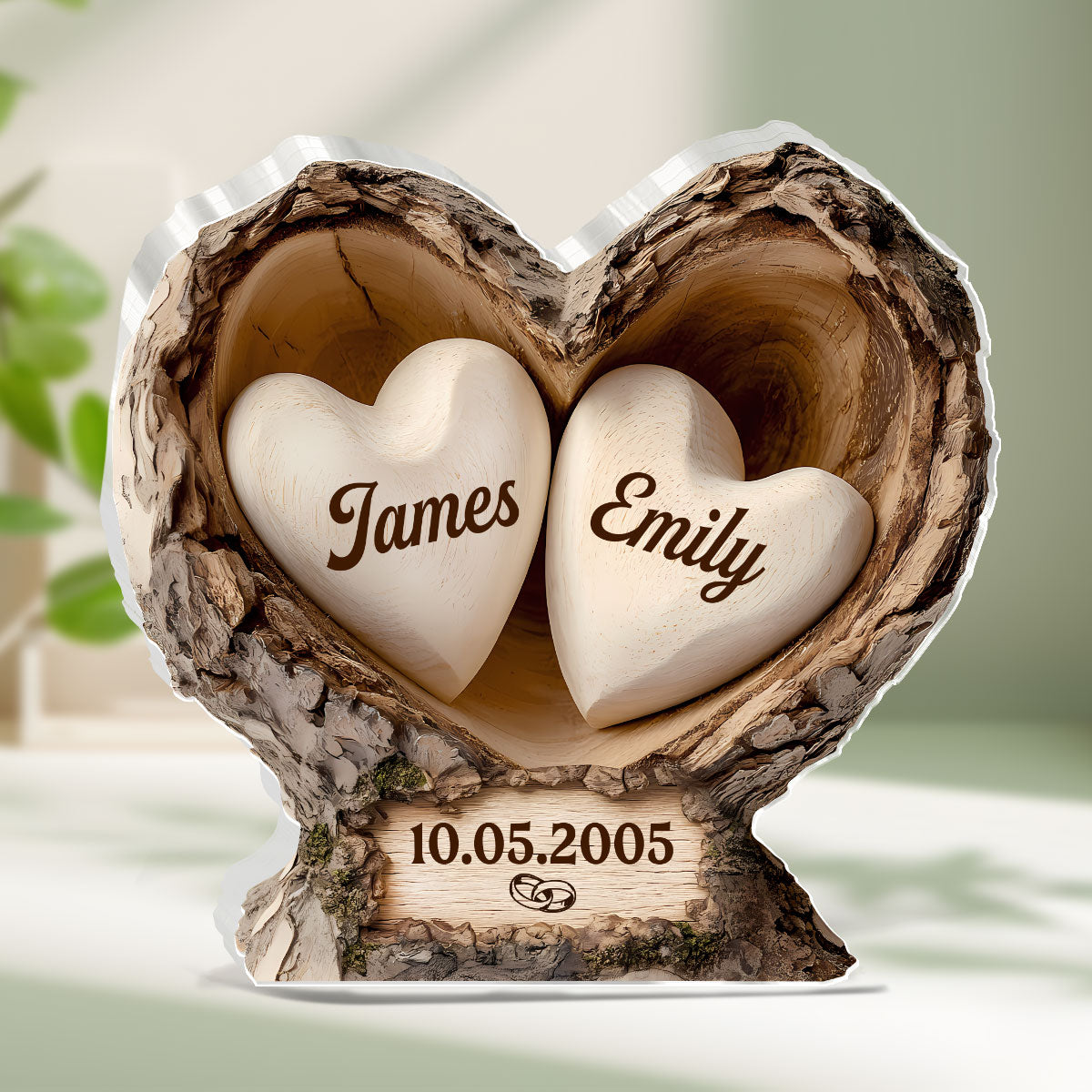 Hearts Within - Personalized Custom Shaped Squared Acrylic Plaque
