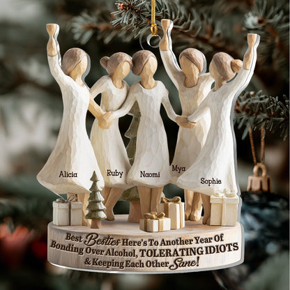 Best Besties - Personalized 1-Layer Acrylic Ornament