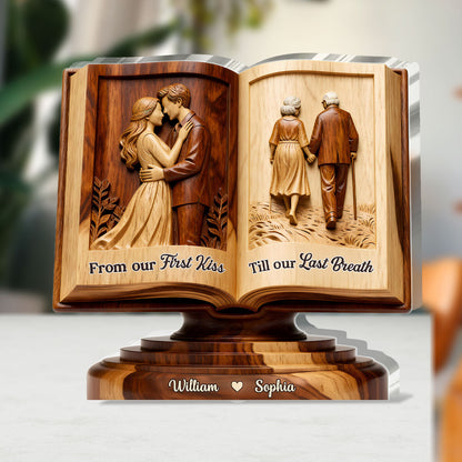 Eternal Pages Our Story - Personalized Custom Shaped Acrylic Plaque