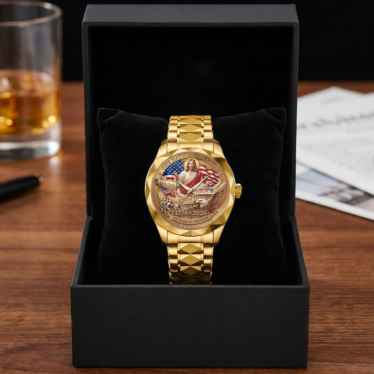 One Nation Under God | Personalized Men's Wrist Watch
