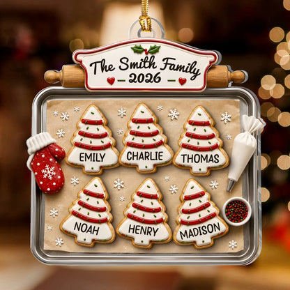 Joy Feels Like Family - Personalized 1-Layer Acrylic Ornament