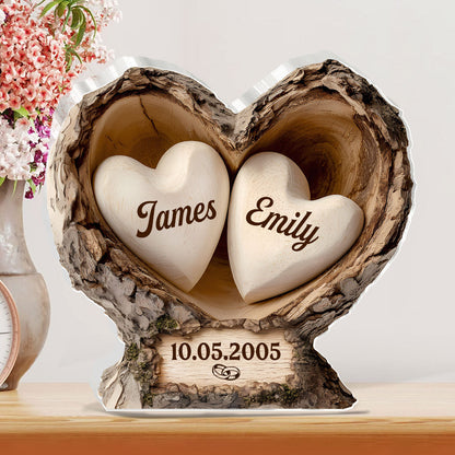 Hearts Within - Personalized Custom Shaped Squared Acrylic Plaque