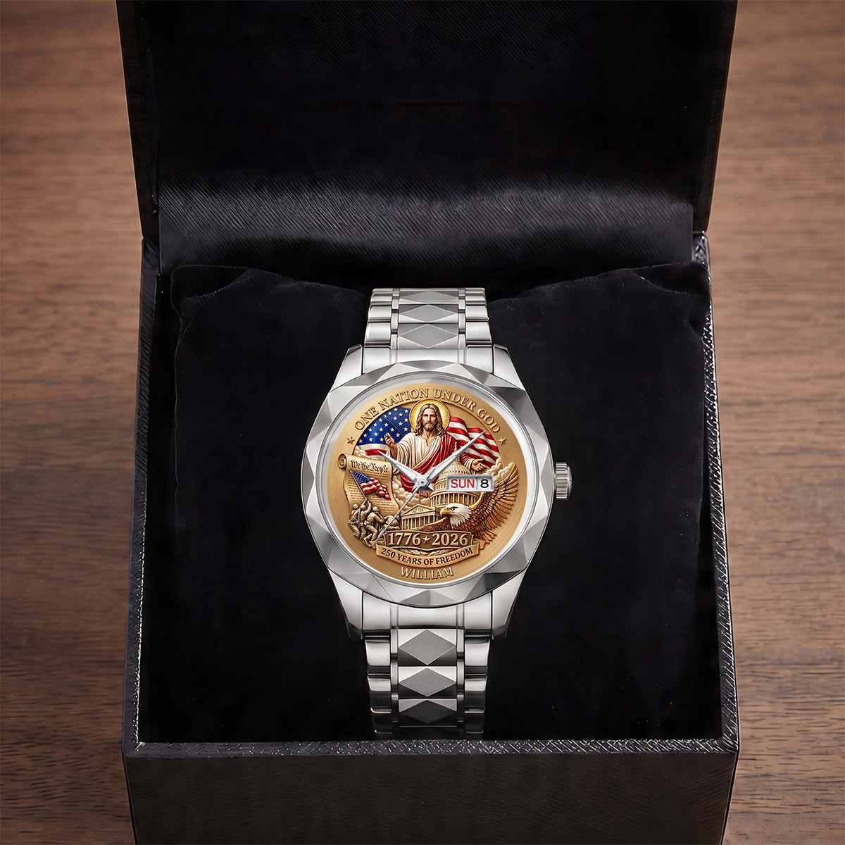 One Nation Under God | Personalized Men's Wrist Watch
