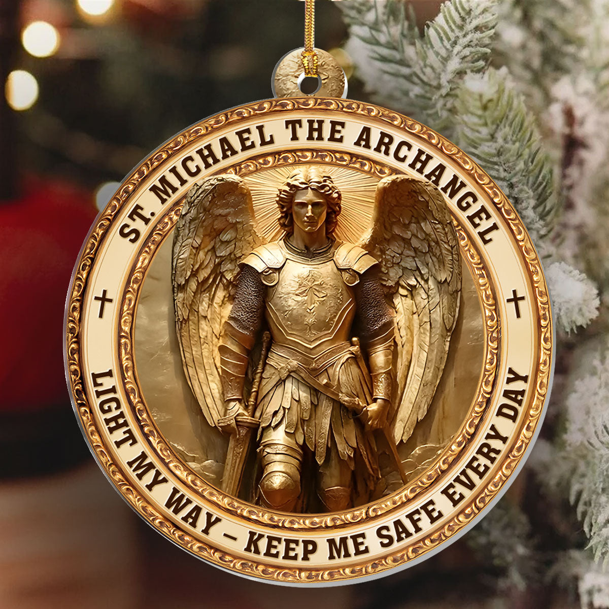 Archangel Michael Heaven’s Guardian -  1-Layer Acrylic Ornament