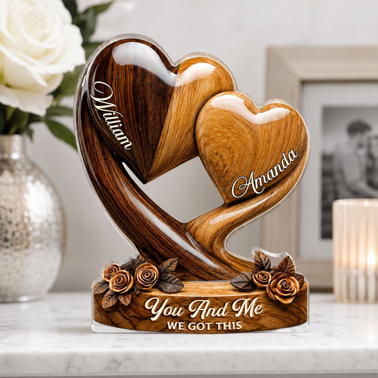 You And Me We Got This - Personalized Custom Shaped Acrylic Plaque