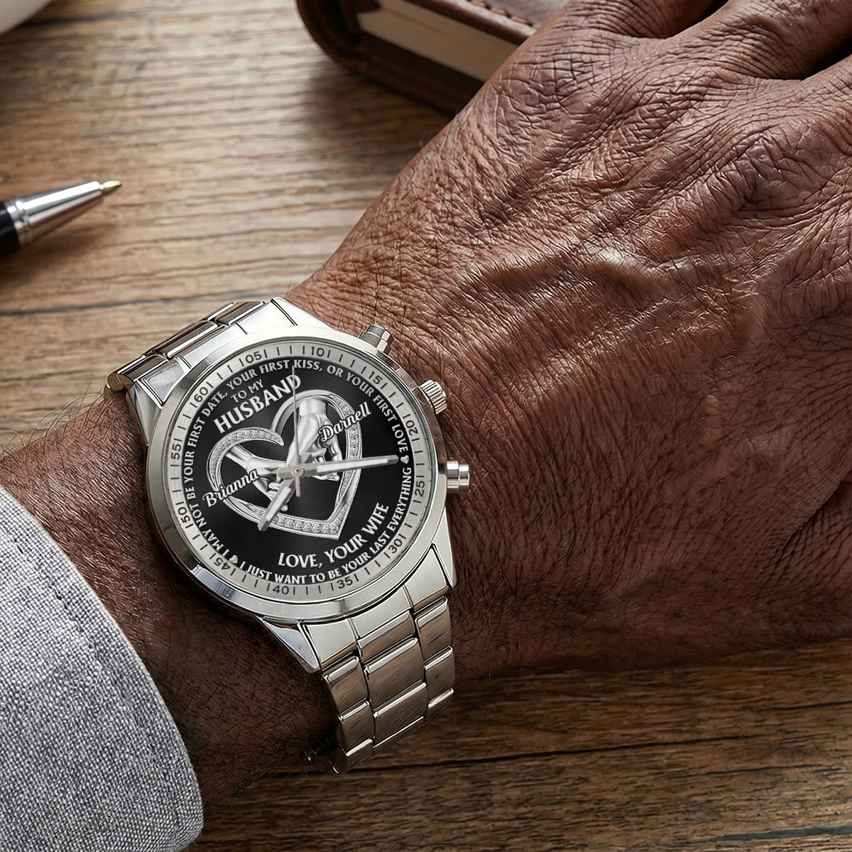I Want To Be Your Last Everything - Personalized Men's Wrist Watch