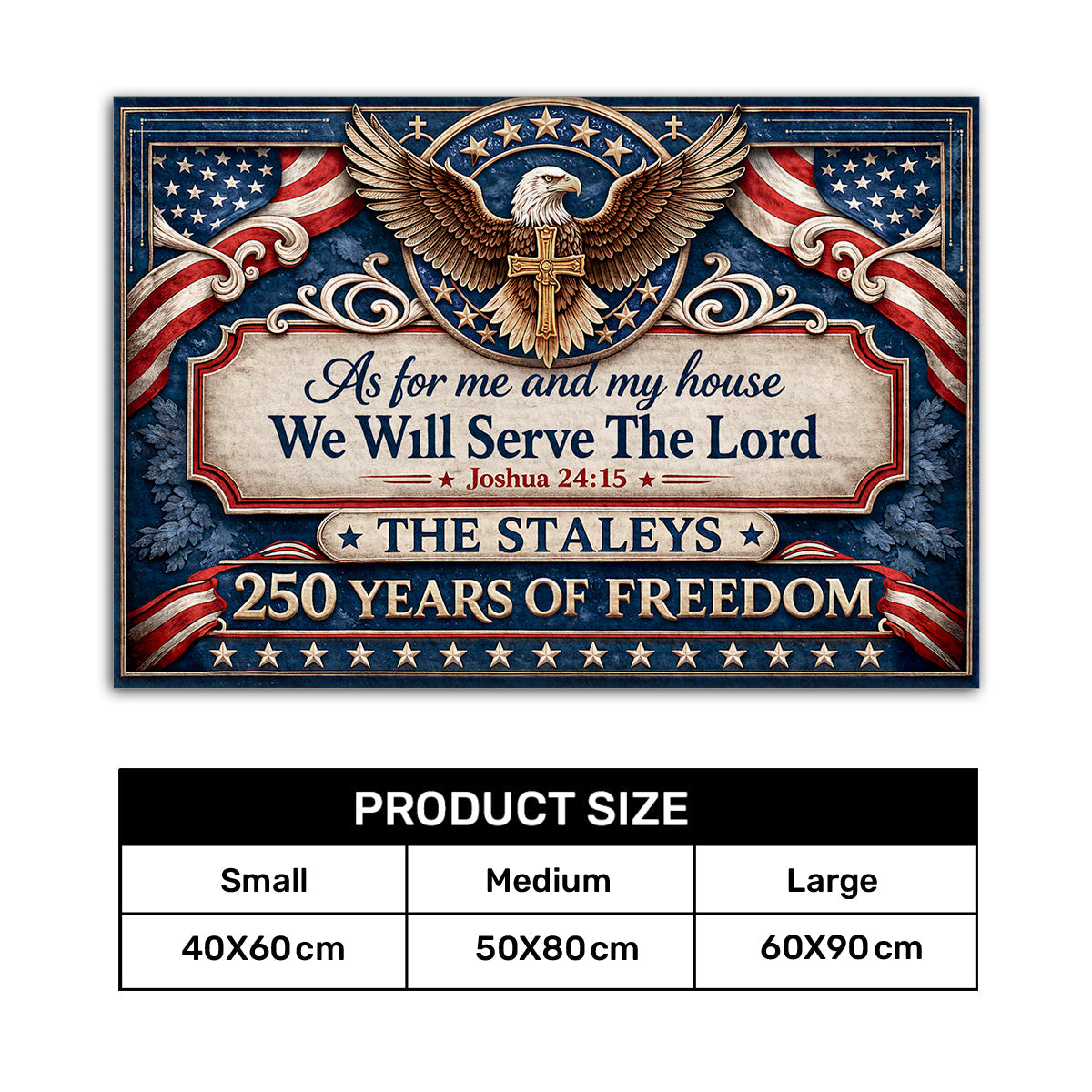 As For Me And My House We Will Serve The Lord  - Personalized Doormat