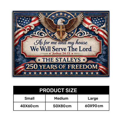 As For Me And My House We Will Serve The Lord  - Personalized Doormat
