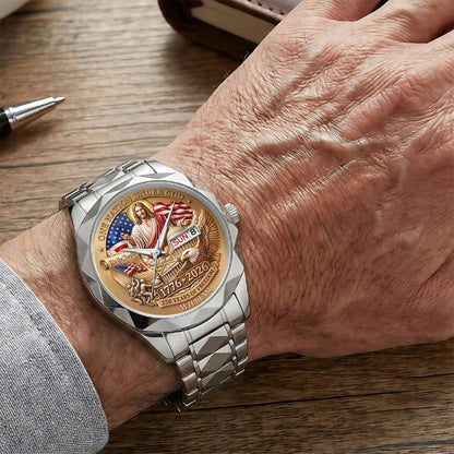 One Nation Under God | Personalized Men's Wrist Watch